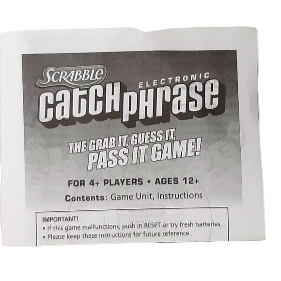 Scrabble Electronic Hand Held Game Lot of 2 Catch Phrase and Twist Editions - Picture 10 of 10